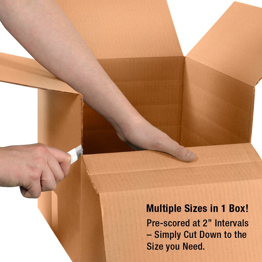 multi depth boxes with custom logo print